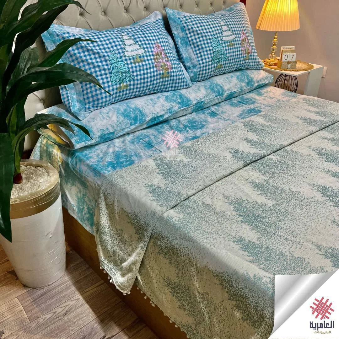 طقم بيروت (كوفرته+ طقم سرير) 5216