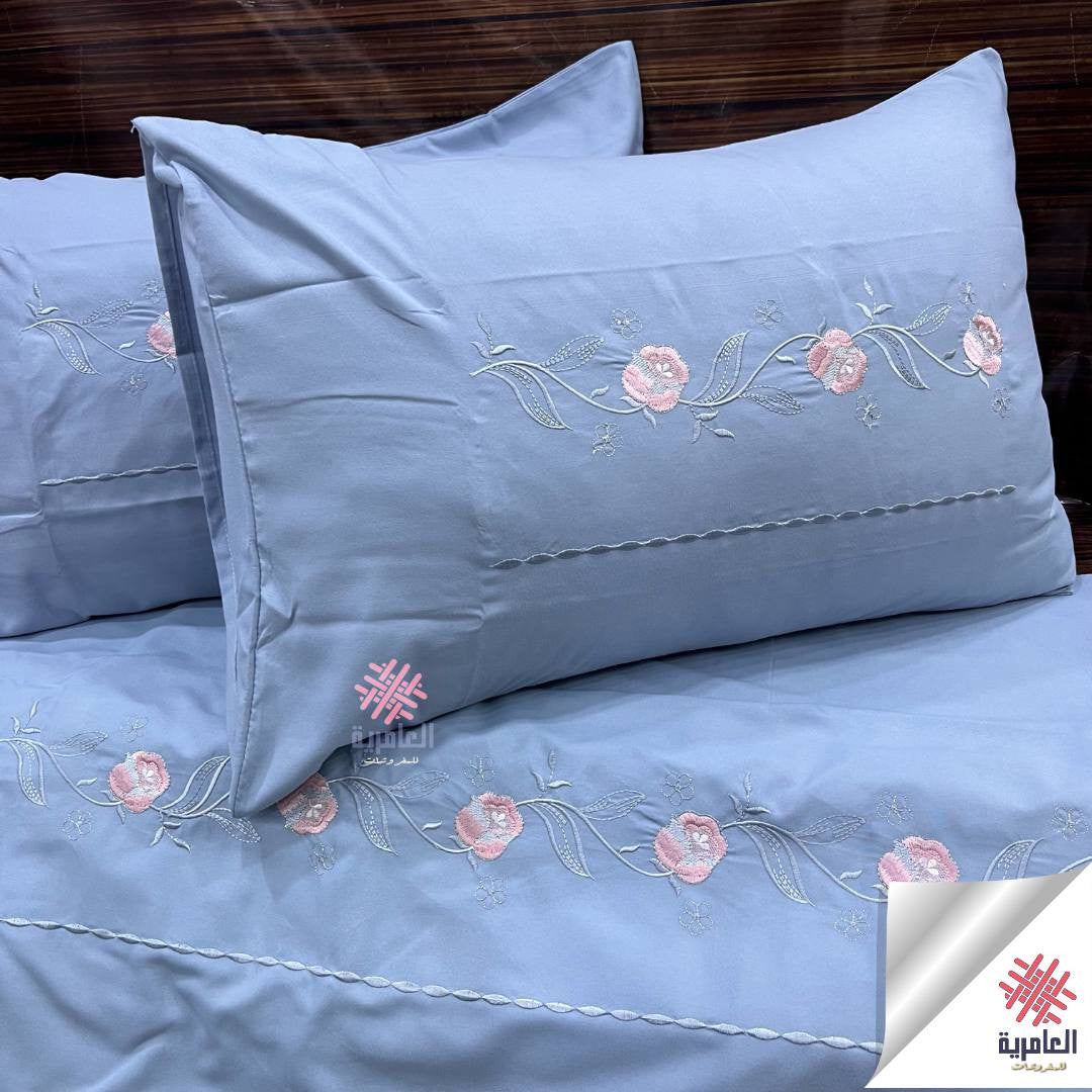 طقم ملاية مطرز زهرة 4قطع 5134
