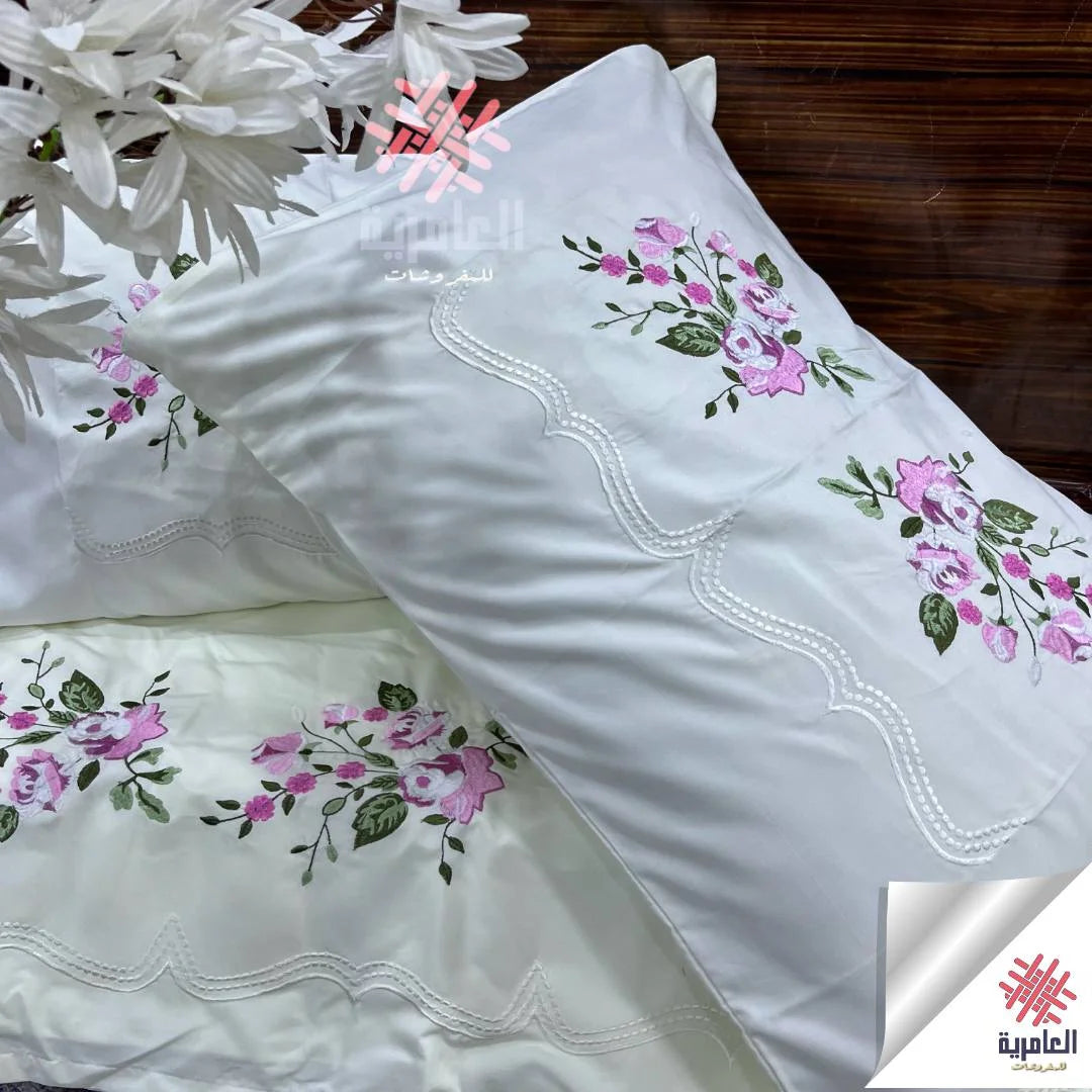 طقم ياسمينا السمينه صغير مطرز 5566