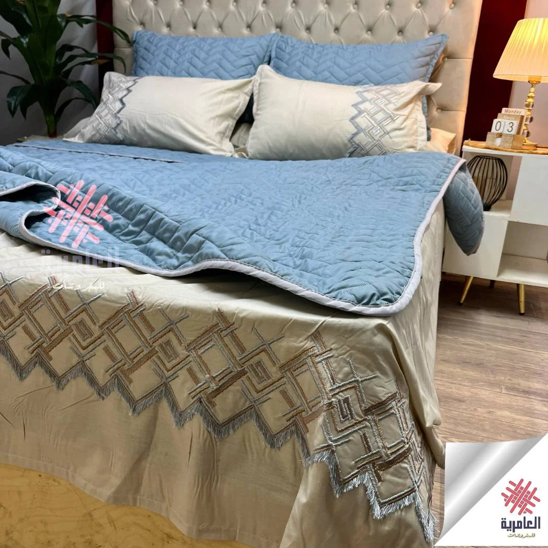 طقم ملاية مطرز +كوفرته كابتونيه 5313