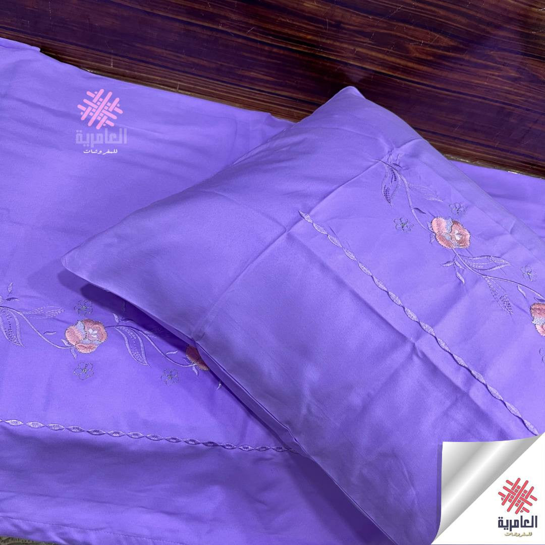 طقم ملاية مطرز زهرة 4قطع 5134