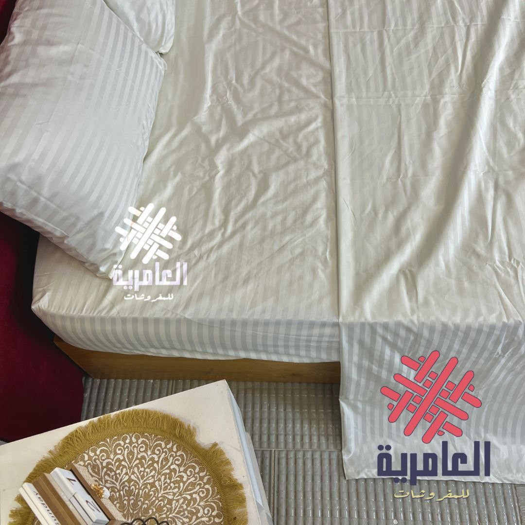 طقم سترايب فلات 180*235سم/اوف وايت