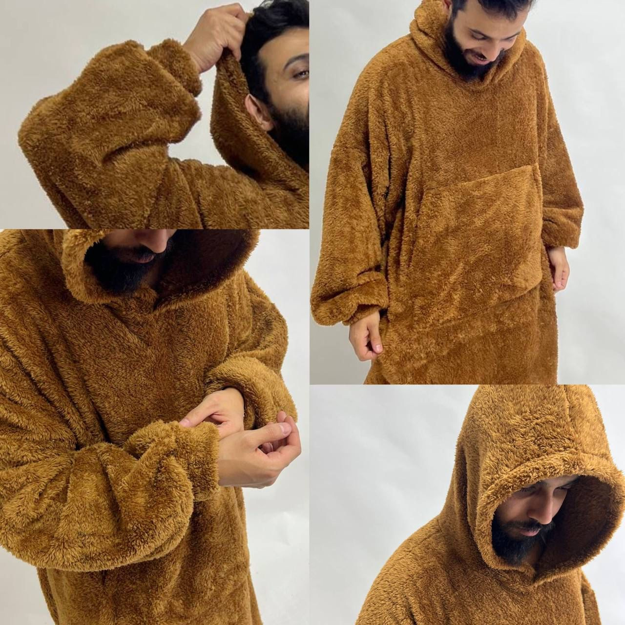 هودي تيشرت صغير ( بني)